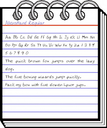 AllensHand Regular animated font preview AllensHand Regular animated font preview