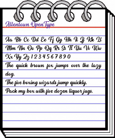Allentown Regular animated font preview Allentown Regular animated font preview