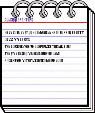 Alleria Regular animated font preview