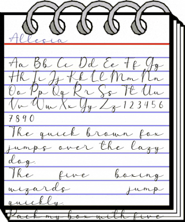 Allesia Regular animated font preview