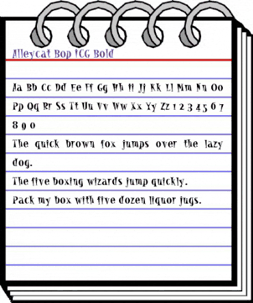 Alleycat Bop ICG Bold animated font preview Alleycat Bop ICG Bold animated font preview
