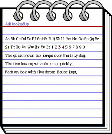 All Hooked Up Regular animated font preview All Hooked Up Regular animated font preview