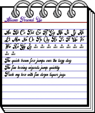 Alliance Personal Use Regular animated font preview Alliance Personal Use Regular animated font preview