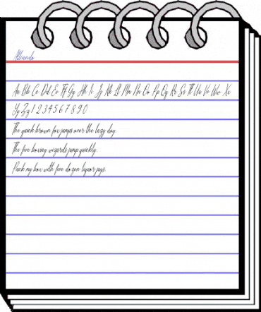 Alliando Regular animated font preview