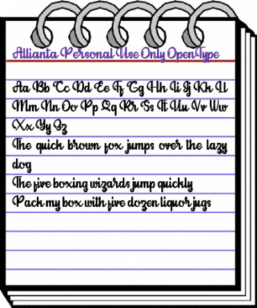 Allianta Personal Use Only Regular animated font preview