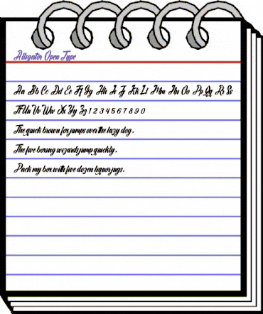 Alligator Regular animated font preview