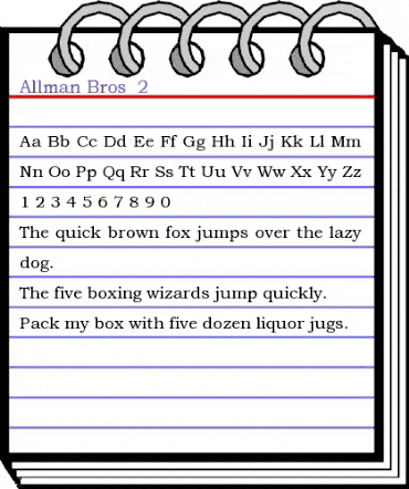 Allman Bros. 2 Regular animated font preview