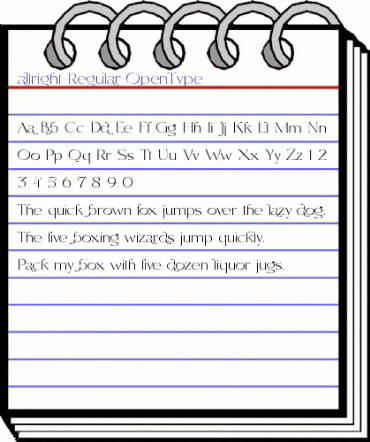 allright Regular animated font preview allright Regular animated font preview