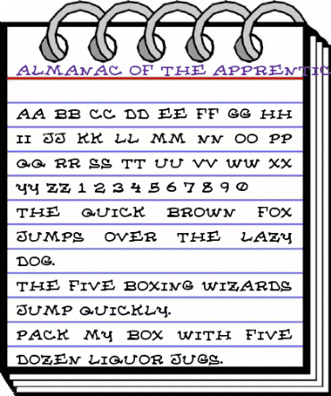 Almanac of the Apprentice Regular animated font preview Almanac of the Apprentice Regular animated font preview