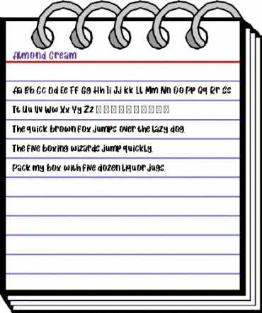 Almond Cream Regular animated font preview