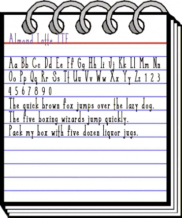 Almond Latte Regular animated font preview
