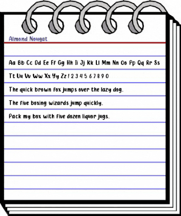 Almond Nougat Regular animated font preview