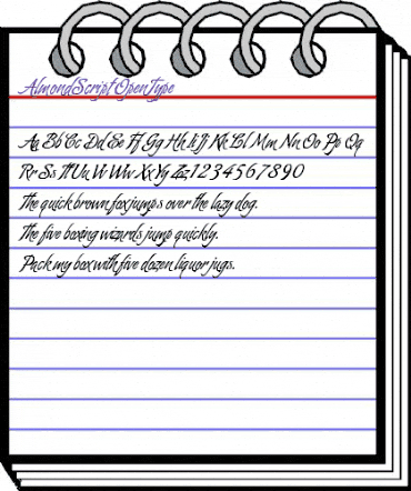 Almond Script Regular animated font preview Almond Script Regular animated font preview