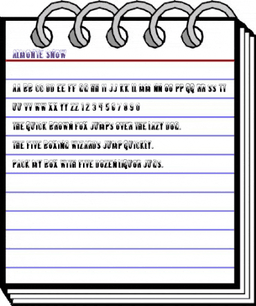 Almonte Snow Regular animated font preview