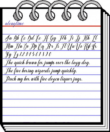 Alongtime Regular animated font preview Alongtime Regular animated font preview