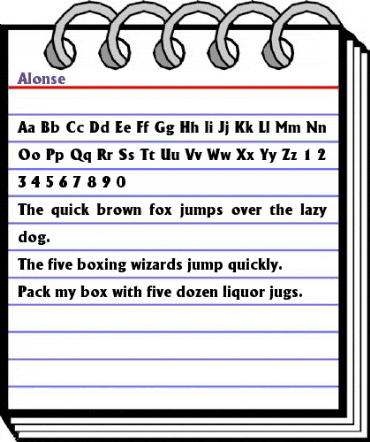 Alonse Normal animated font preview