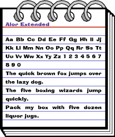 Alor-Extended Normal animated font preview
