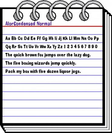 AlorCondensed Normal animated font preview AlorCondensed Normal animated font preview