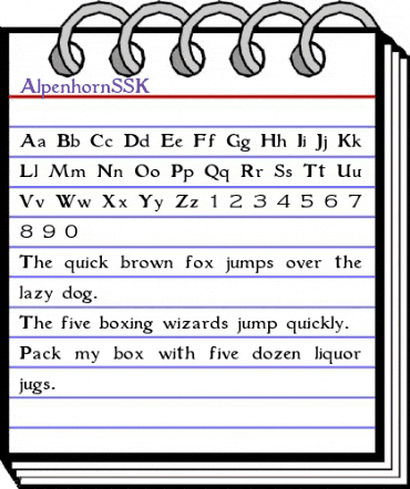 AlpenhornSSK Regular animated font preview AlpenhornSSK Regular animated font preview