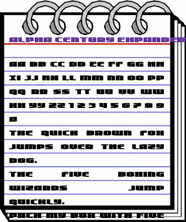 Alpha Century Expanded Regular animated font preview Alpha Century Expanded Regular animated font preview