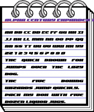 Alpha Century Expanded Italic Regular animated font preview Alpha Century Expanded Italic Regular animated font preview