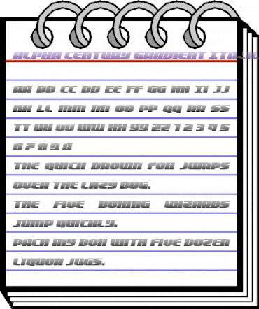Alpha Century Gradient Italic Regular animated font preview Alpha Century Gradient Italic Regular animated font preview