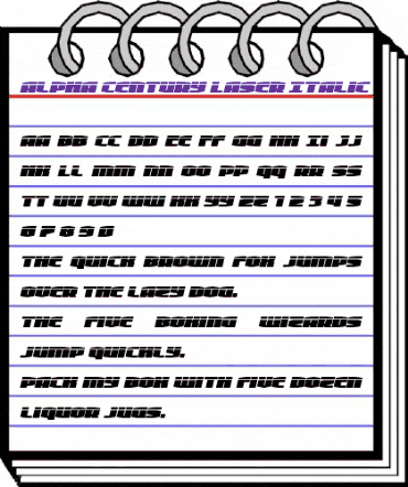Alpha Century Laser Italic Regular animated font preview Alpha Century Laser Italic Regular animated font preview