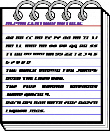 Alpha Century Rotalic Regular animated font preview Alpha Century Rotalic Regular animated font preview