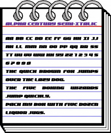 Alpha Century Semi-Italic Regular animated font preview Alpha Century Semi-Italic Regular animated font preview