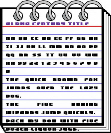 Alpha Century Title Regular animated font preview