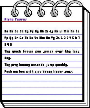 Alpha Taurus Regular animated font preview Alpha Taurus Regular animated font preview