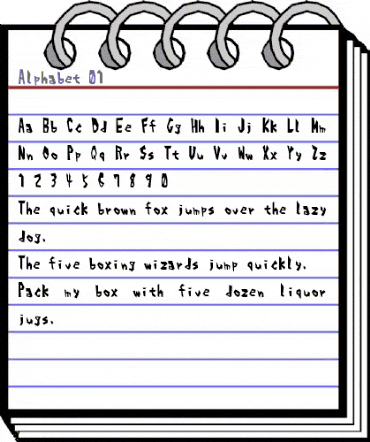 Alphabet_01 Regular animated font preview
