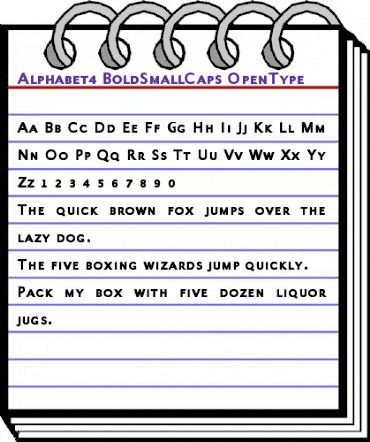 Alphabet4 BoldSmallCaps animated font preview