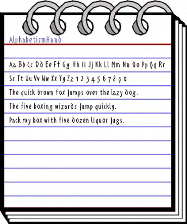 AlphabetismHand Regular animated font preview