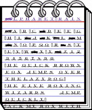 AlphabetTrain Regular animated font preview AlphabetTrain Regular animated font preview