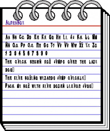 AlphaBoy Regular animated font preview