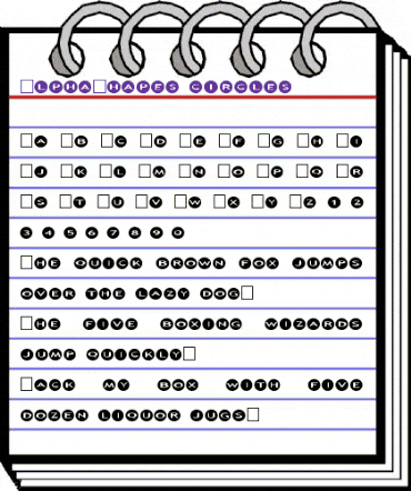 AlphaShapes circles Normal animated font preview AlphaShapes circles Normal animated font preview