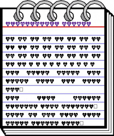AlphaShapes hearts Normal animated font preview AlphaShapes hearts Normal animated font preview
