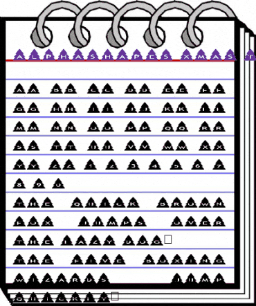 AlphaShapes xmas trees Normal animated font preview