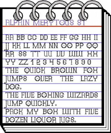 Alphin Merytous St Regular animated font preview