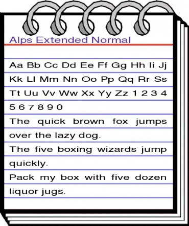 Alps Extended Normal animated font preview
