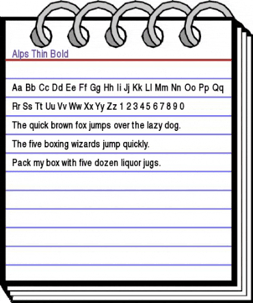 Alps Thin Bold animated font preview Alps Thin Bold animated font preview