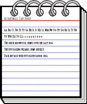 AltarSmall Caps Bold Regular animated font preview AltarSmall Caps Bold Regular animated font preview