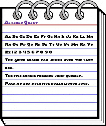 Altered Quest Regular animated font preview