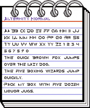 Alternity Normal animated font preview Alternity Normal animated font preview