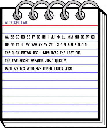 Alter Regular animated font preview