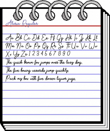 Aluria Regular animated font preview Aluria Regular animated font preview