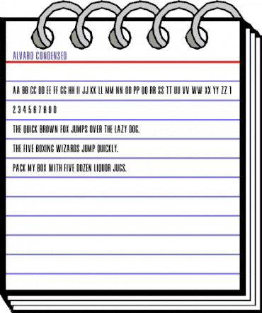 Alvaro Condensed Regular animated font preview Alvaro Condensed Regular animated font preview