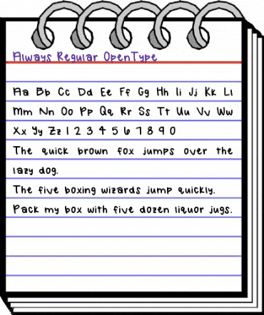 Always Regular animated font preview