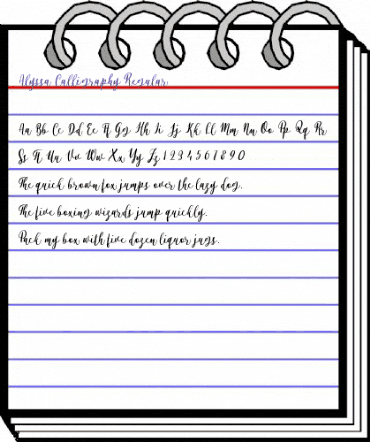 Alyssa Calligraphy Regular animated font preview
